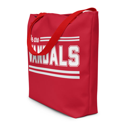 WE ARE VANDALS Large Red Tote Bag