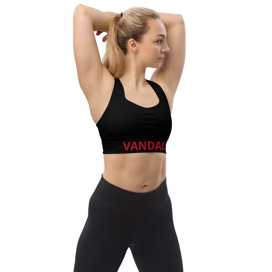 Black Vandals Longline sports bra