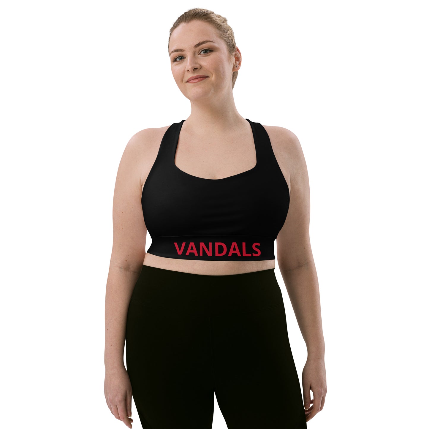 Black Vandals Longline sports bra