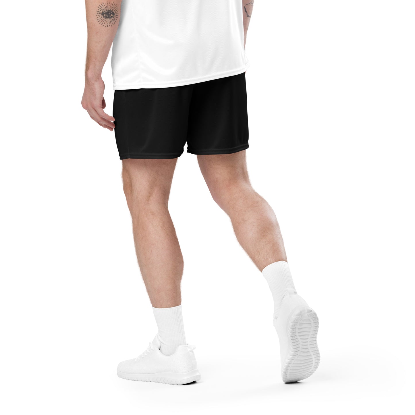 Black Unisex mesh shorts