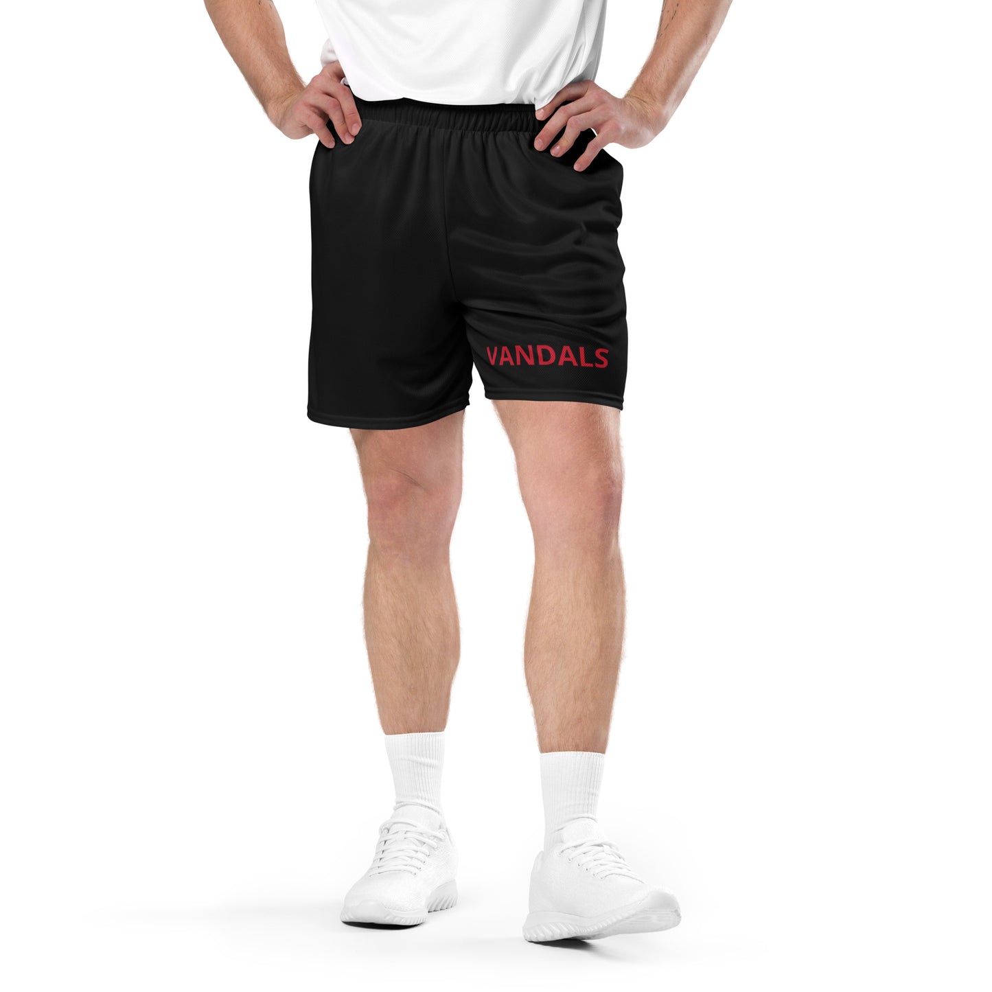 Black Unisex mesh shorts