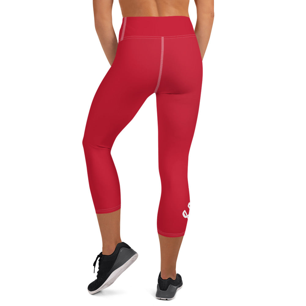 Red Vandals Yoga Capri Leggings