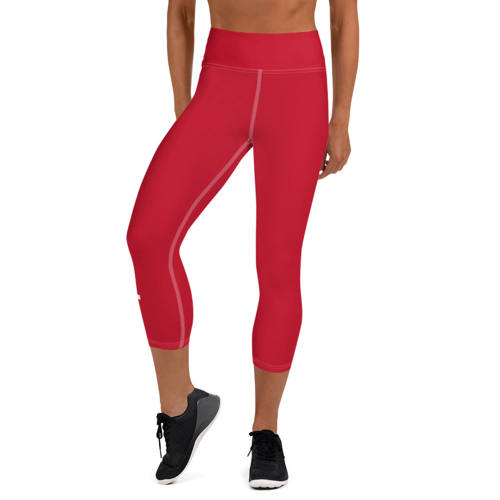 Red Vandals Yoga Capri Leggings