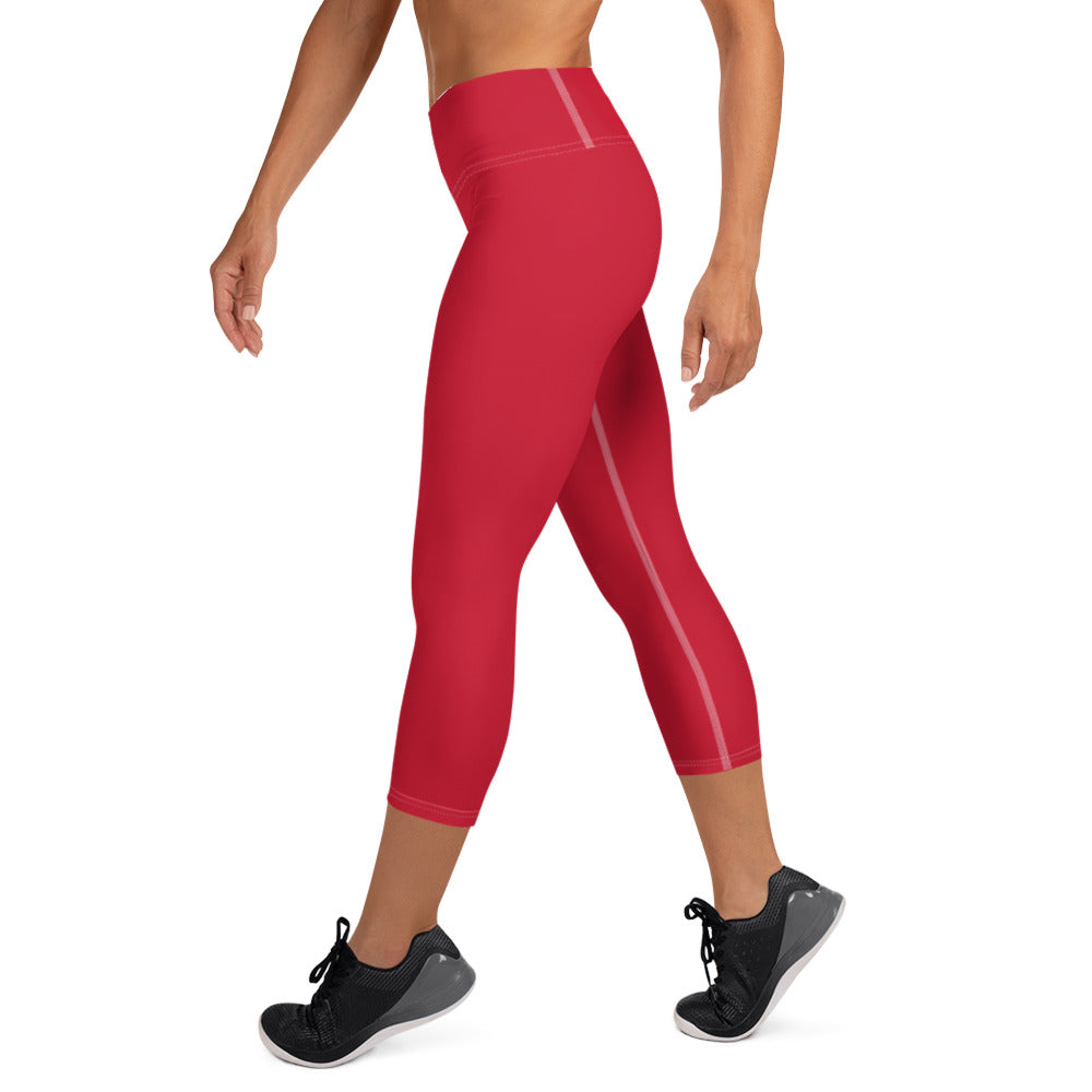 Red Vandals Yoga Capri Leggings