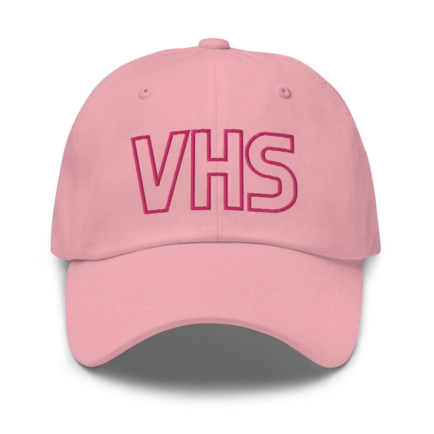 Pink Embroidered VHS Dad hat