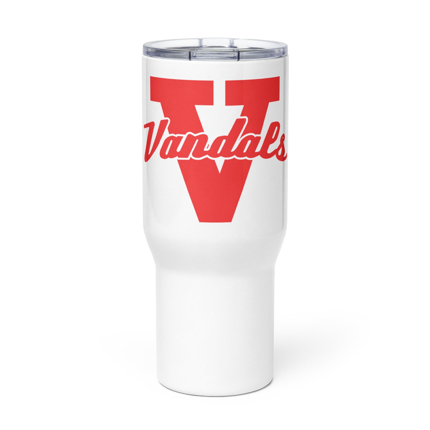 Travel mug with a handle