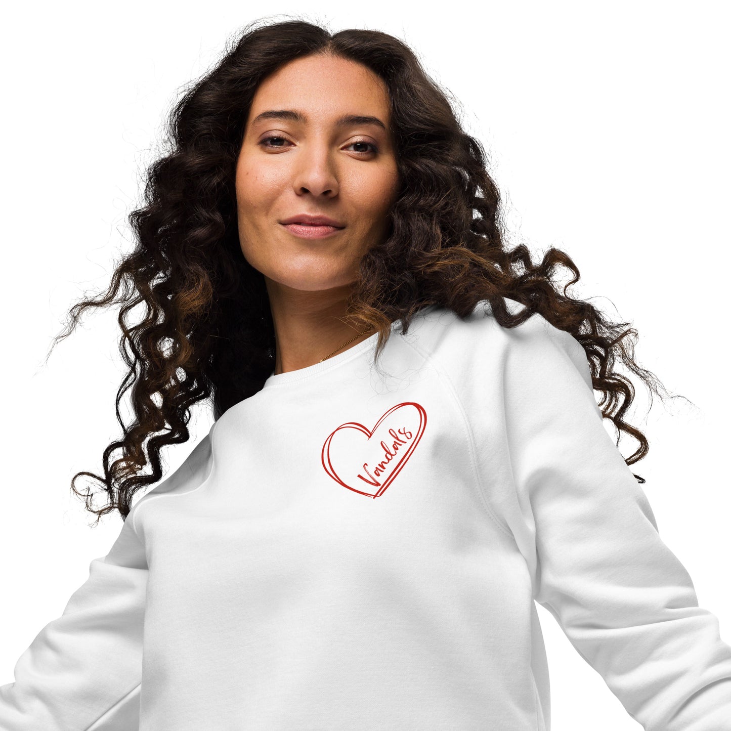 Vandal Heart Unisex organic raglan sweatshirt