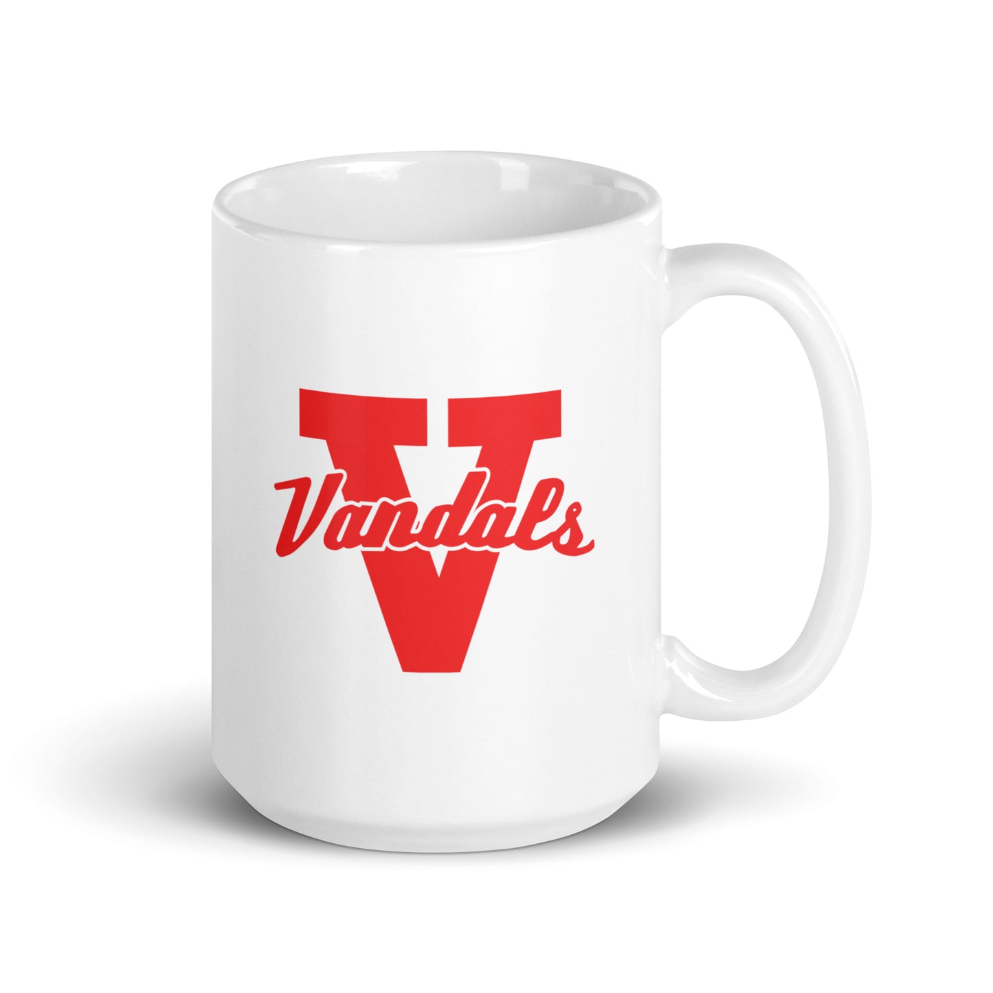 Vandals V White glossy mug