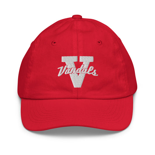 Youth White Vandals V Ball Cap